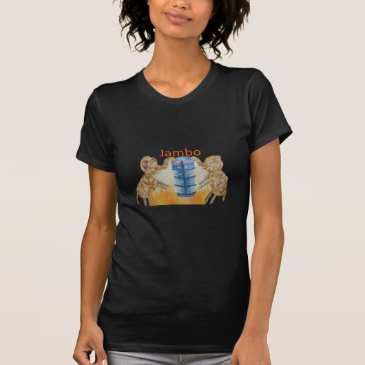 Jambo Jumbo Afrikaanse Kinder olifanten Art Print T-shirt (Voorkant)