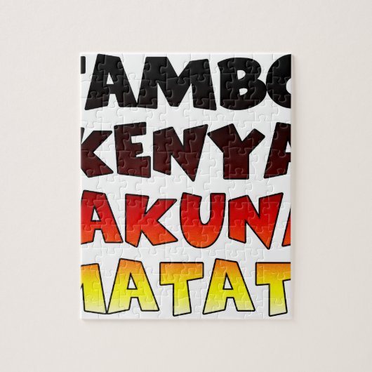Jambo Kenya Hakuna Matata Legpuzzel (Verticaal)