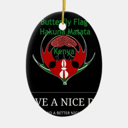 Jambo Kenya Keramisch Ornament (Voorkant)