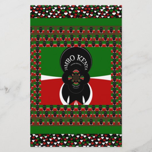 Jambo Kenya Kunstdruk Briefpapier (Voorkant)