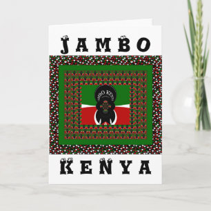 Jambo Kenya Kunstdruk Kaart