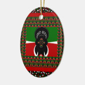 Jambo Kenya Kunstdruk Keramisch Ornament (Links)