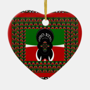 Jambo Kenya Kunstdruk Keramisch Ornament