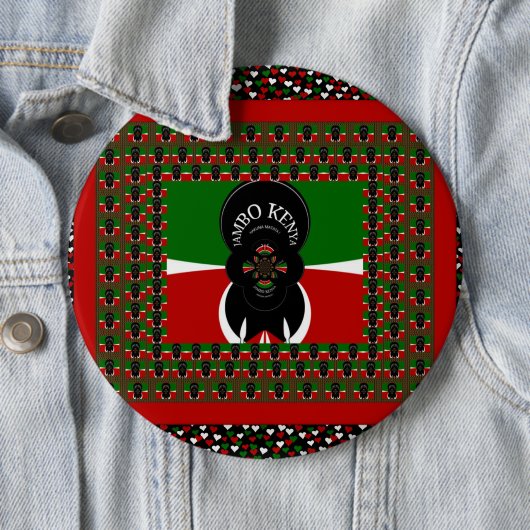 Jambo Kenya Kunstdruk Ronde Button 6,0 Cm (In situ)