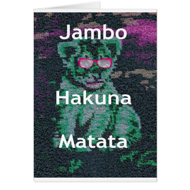 Jambo lion cub hakuna matata (Voorkant)