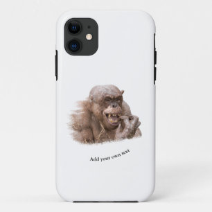 Jambo The Hairless Chimp (wijzig je eigen tekst) iPhone 11 Hoesje
