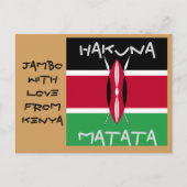 Jambo With Love From Kenya Hakuna Matata cartes po (Devant)