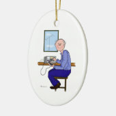 Jambon masculin - ornement gris presque chauve de (Gauche)