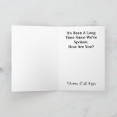 Jambon plus âgé sur l'île avec carte de voeux à ru (Intérieur)