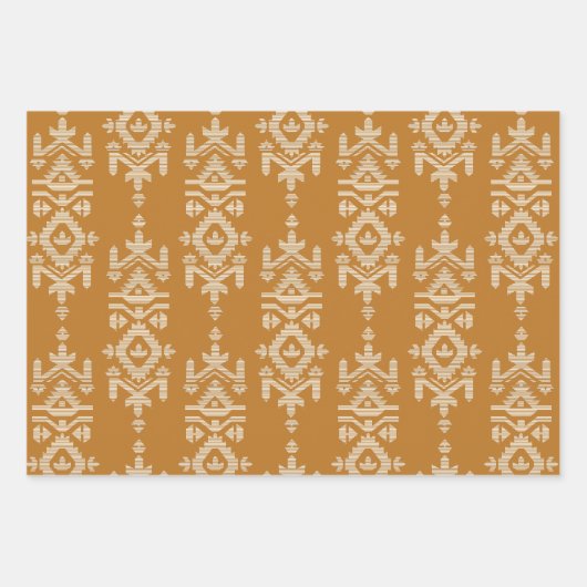 Jamdani Print Folk Pattern Inpakpapier Vel (Voorkant)