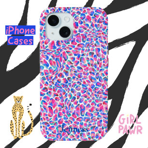 Jameela Cheetah Leopard Animal Print Roze Blauw