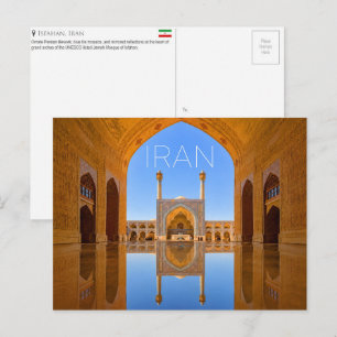Jameh-moskee, Isfahan, Iran Reisansichtkaart Briefkaart
