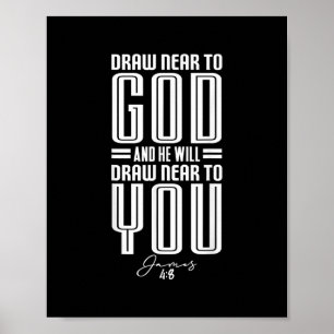 James48 Draw nabij God Christelijke Motivatie Bi Poster
