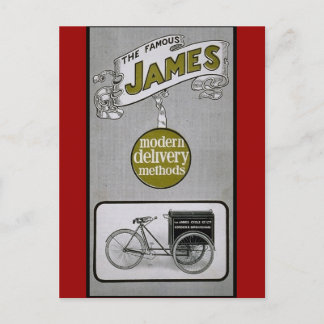 James 1913 Delivery Bicycle Advertisment Briefkaart