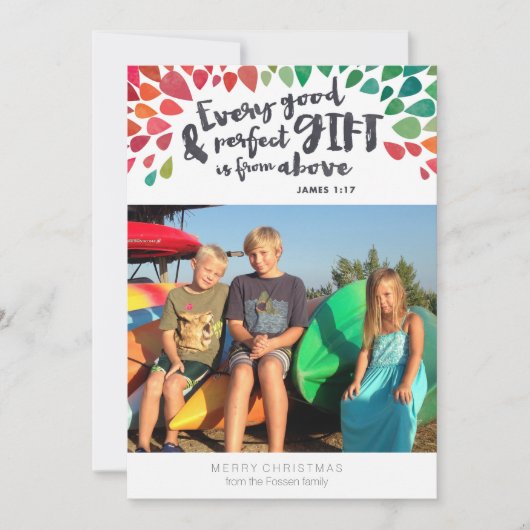 James 1:17 Photo religieuse Carte de Noël (Devant)