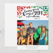 James 1:17 Photo religieuse Carte de Noël (Devant / Derrière)