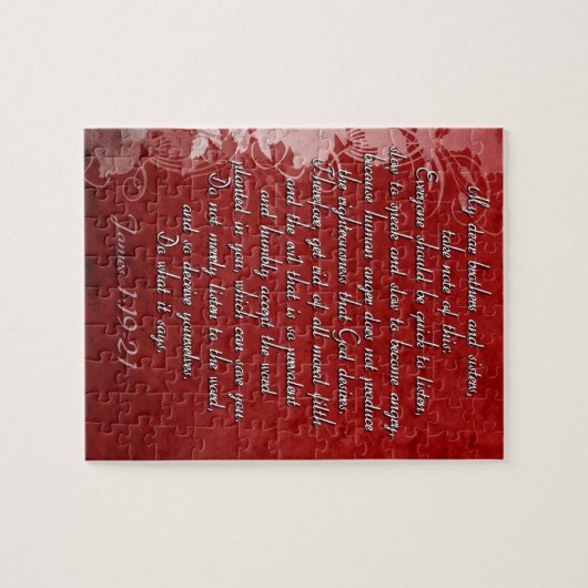 James 1:19 Scripture Gift Legpuzzel (Horizontaal)