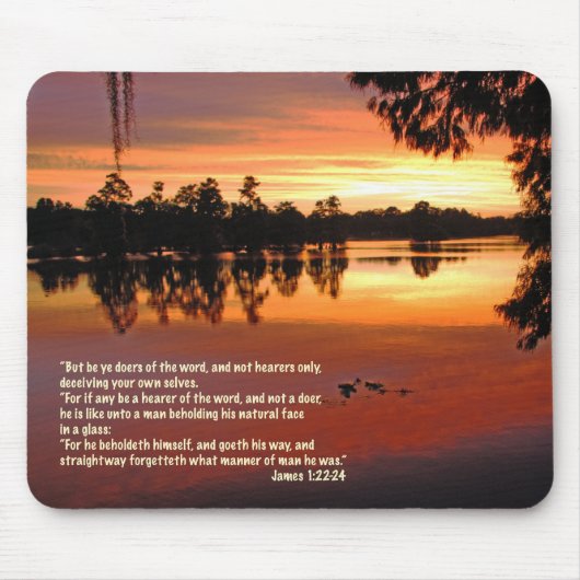 James 1:22-24 Scripture Muismat (Voorkant)