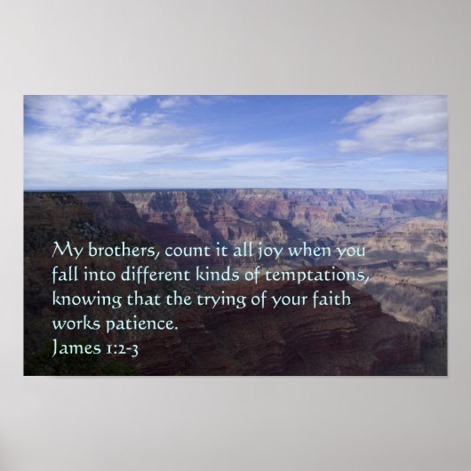 James 1:2-3 Poster (Devant)
