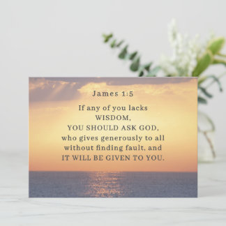 James 1:5 Si l'un d'entre vous n'a pas la carte bi