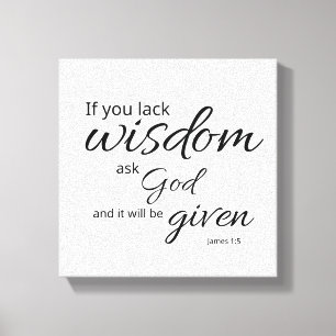 James 1:5 Texte sur Toile   La Sagesse de Dieu