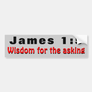 James 1:5 Wisdom voor de Assemblage Bumpersticker