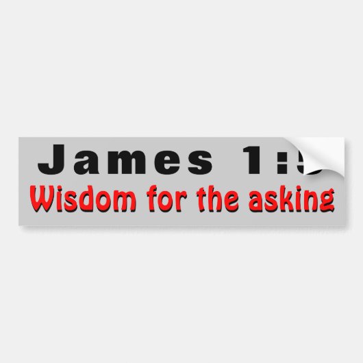 James 1:5 Wisdom voor de Assemblage Bumpersticker (Voorkant)