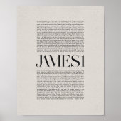 James 1 - Geloof en uithoudingsvermogen Bijbel Ver Poster (Voorkant)