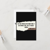 James 3:8 KJV Bible Verse Carte de voeux plat (Devant/Arrière en situation)