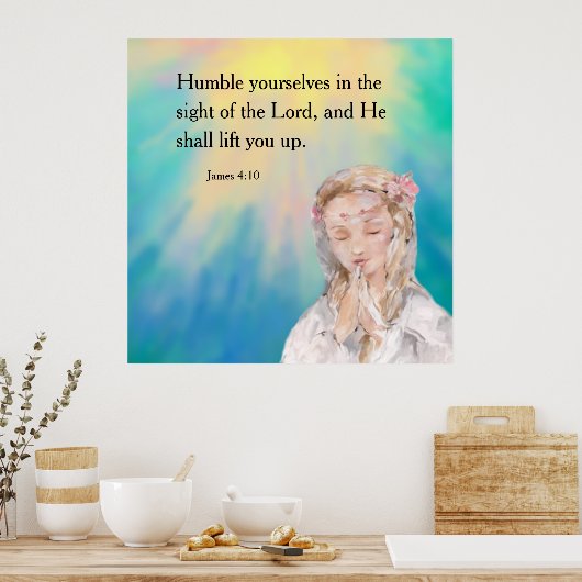 James 4:10 poster (Keuken)
