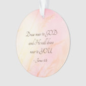 James 4:8 Draw nabij God Bijbelse Verse Ornament (voorkant)