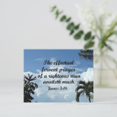 James 5:16 Het effectieve fervent gebed van Briefkaart (Staand voorkant)