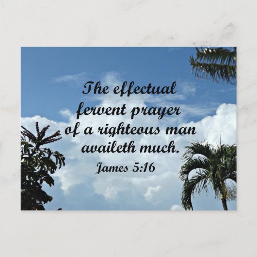 James 5:16 Het effectieve fervent gebed van Briefkaart (Voorkant)