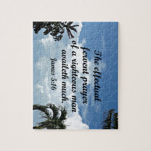 James 5:16 Het effectieve fervent gebed van Legpuzzel (Verticaal)