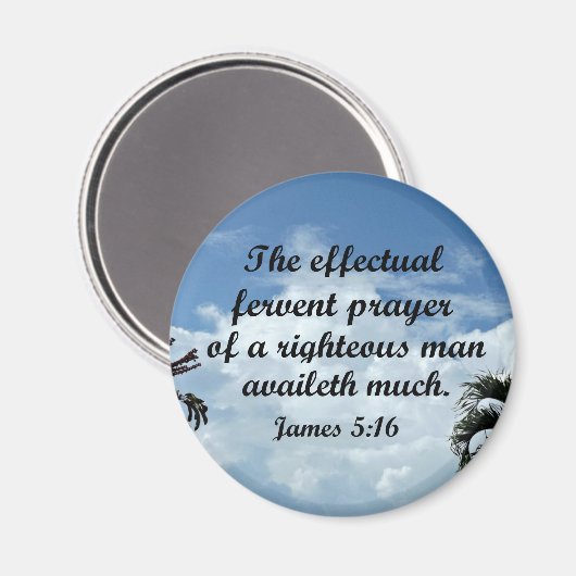 James 5:16 Het effectieve fervent gebed van Magneet (Voorkant / Achterkant)