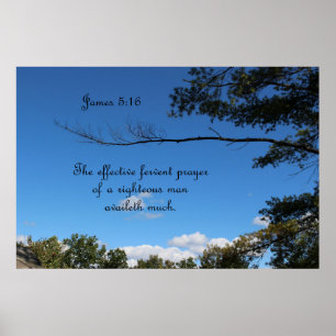James 5:16 Het effectieve vruchtbare gebed van een Poster