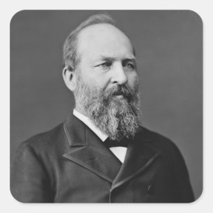 James A. Garfield Vierkante Sticker