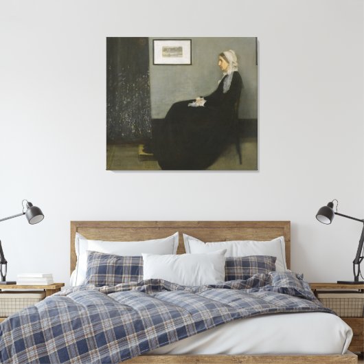 James Abbott Whistler - Moeder van Whistler Canvas Afdruk (Insitu (Slaapkamer))