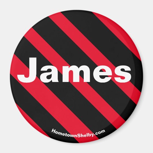 James Aimant noir/rouge (Devant)