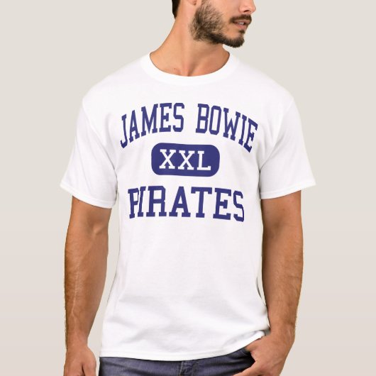 James Bowie - Pirates - High School - Simms Texas T-shirt (Voorkant)