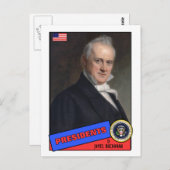 James Buchanan Baseball Card Briefkaart (Voorkant / Achterkant)