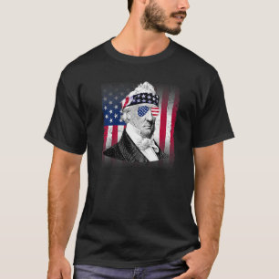 James Buchanan Patriotic American Flag 4 juli T-shirt