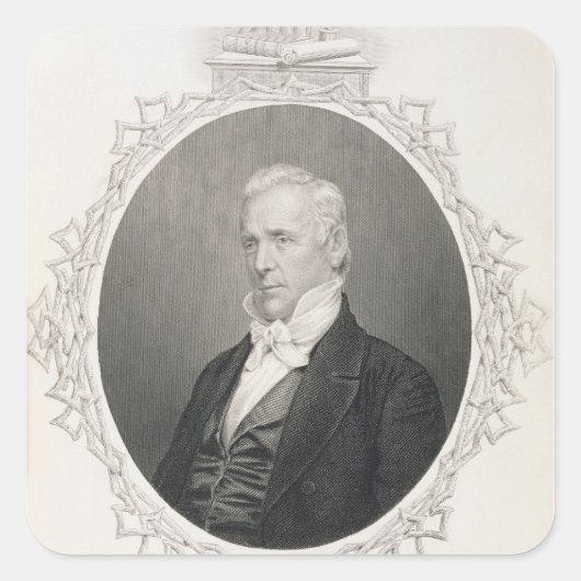 James Buchanan Vierkante Sticker (Voorkant)
