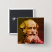 James Clerk Maxwell Vierkante Button 5,1 Cm (Voorkant /achterkant)
