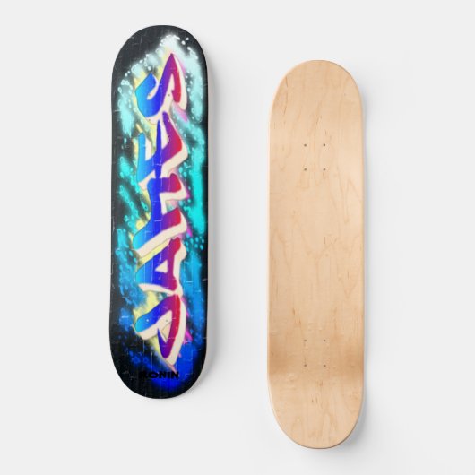 JAMES Customisé Graffiti Skateboard (Recto)