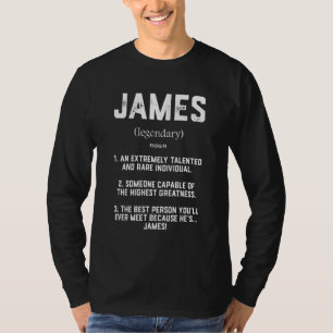 James Definition had veel ervaring met James T-shirt