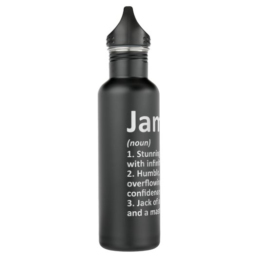JAMES Definition Personalized Name Funny Birthday  Waterfles (Links)