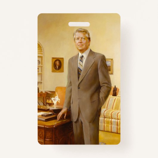 James Earl Carter schilderde een Amerikaans Presid Badge (Voorkant)