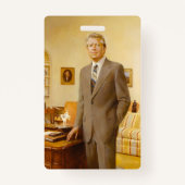 James Earl Carter schilderde een Amerikaans Presid Badge (Achterkant)