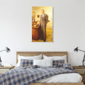 James Earl Carter schilderde een Amerikaans Presid Canvas Afdruk (Insitu (Slaapkamer))